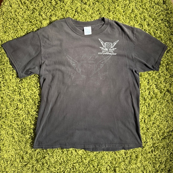 Vintage Other - Y2K Story of the Year Band Tee | Faded 2000s Emo Graphic T-Shirt | Size L